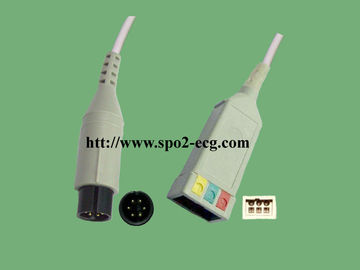 China GE-MEDICAL Pro1000/Datex-Ohmeda_IEC, 3/5lead, grampo e pressão, redondo 6pin, TPU, 40in) (de 102cm/2Pin fornecedor