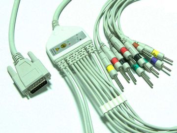 China TPU fios de uma ligação do ECG da parte 3/5 de ligação fio do azul de um comprimento de 3,6 medidores fornecedor