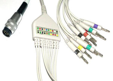 China o ECG da resistência 10kΩ prende Pin 12 IEC da banana de 3,6 medidores, não tóxico fornecedor