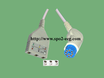 12 pés de Pin paciente Artema compatível do cabo 10 dos fios de ECG/TPU ECG fornecedor
